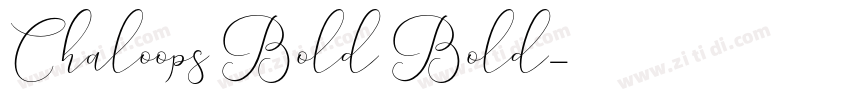 Chaloops Bold Bold字体转换